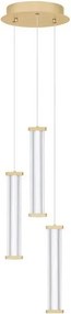 Lustra cu 3 pendule LED 2700K PHEME auriu periat