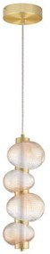 Lustra suspendata LED design modern Leda auriu