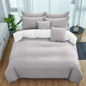 Lenjerie de pat cu model TABULA gri deschis + fata de perna 40x50 cm Dimensiune lenjerie de pat: 70 x 90 cm | 140 x 200 cm