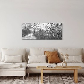 Tablou - Câmpuri în timpul iernii (120x50 cm)