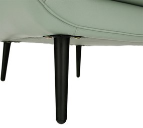 Fotoliu design, piele / piele ecologică, neomint / negru, LINSY