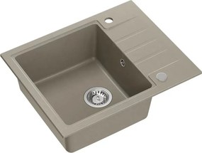 Chiuveta compozit incastrata Quadron Pop Peter 116 bej inchis 62x50 cm