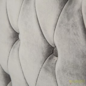 Pat elegant tapitat cu catifea gri argintiu, Extravagancia 180x200cm A-38968 VC