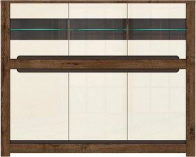 Comoda RUSO KOM3W3D, nuc/bej, PAL, 149x46x121 cm
