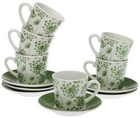 Set 6 cani de cafea din portelan 5,8X5,8X6