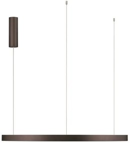 Lustra LED circulara ELOWEN 98cm, maro