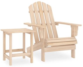 vidaXL Scaun de grădină Adirondack cu masă, lemn masiv de brad