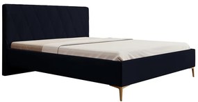 Pat matrimonial 180 cm Tikka 180  (albastru marin + auriu). 1099407