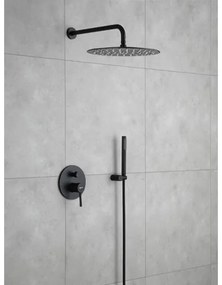 REA-P4100 - Set de duș LUNGO cu baterie încastrată, negru