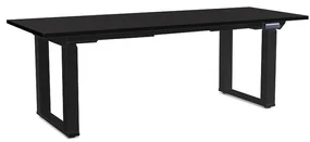 Masă înălțime reglabilă OfficeTech Strong 200 x 80 cm, picioare negre, negru