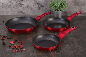 Set 3 tigai marmorate Burgundy Metalic Line Berlinger Haus BH 1288