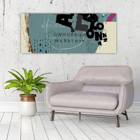 Tablou - Flying balon cu curcubeu (120x50 cm)