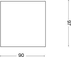 Ideal Lux - Spot exterior TECHO 1xGU10/20W/230V 9x9 cm IP54 negru