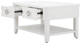 Măsuță de cafea albă din lemn masiv de brad 60x90 cm Shine – Mauro Ferretti