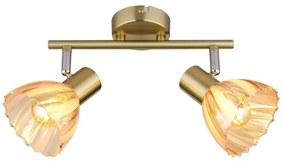 Plafoniera metal alama sticla chihlimbar ZACHERY 2L