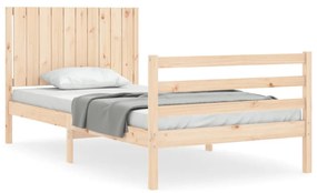 3194756 vidaXL Cadru de pat cu tăblie, 100x200 cm, lemn masiv