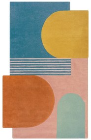 Covor albastru țesut manual din lână 150x240 cm Lozenge Bright Multi – Flair Rugs