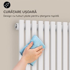 Blumfeldt Delgado, 180 x 60, radiator, radiator de baie, radiator tubular, 1065 W, apă caldă, 1/2