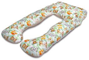 Perna gravide personalizabila Kidizi Inga XXL MyWay In the Leaves, husa bumbac detasabila,