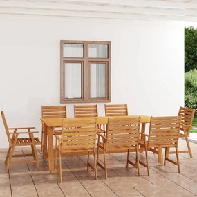 3057847 vidaXL Set mobilier de grădină, 9 piese, lemn masiv de acacia