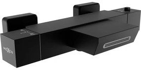Mexen Cube baterie termostatică pentru cadă, Neagră - 77360-70