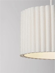 Lustra suspendata cu abajur din in alb Nos