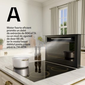 Klarstein Victoria Downdraft hotă | 60 cm | A | 8 niveluri + boost | până la 713,8 m³/h | 120 W