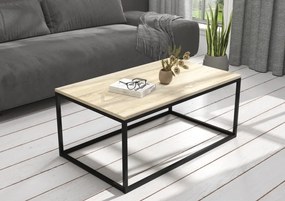 Masuta de cafea, 100x60 cm, NARISA, ADRK Furniture (Culoare: Alb / Alb)