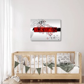 Tablou pe sticlă cu abstracție (70x50 cm)