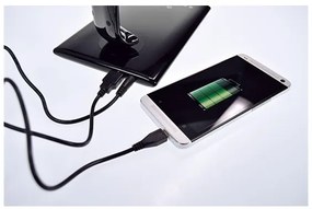 Lampă LED de masă dimabilă cu conector USB LED/12W/230V neagră Brilagi