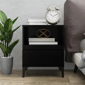 821812 vidaXL Noptiere, negru, 40x35x50 cm