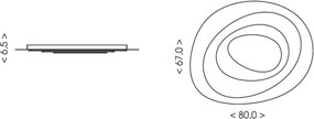 Brilagi - Plafonieră LED dimabilă MODERN MAXI LED/87W/230V 67x80 cm + telecomandă