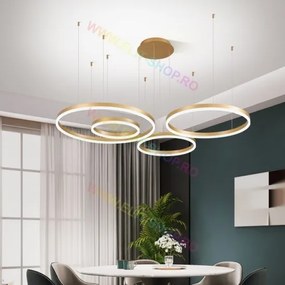 Lustra LED Cu Telecomanda, Elit's Esn1796-GD, 226W, GOLD