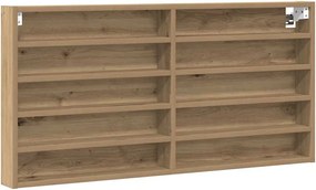 vidaXL Dulap de Expunere cu raft Stejar Artizanal 100 x 8,5 x 50 cm