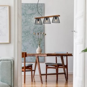 Lustră pe cablu Briloner 4077-035 WOOD & STYLE 3xE14/25W/230V
