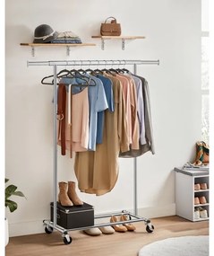 Cuier mobil de podea LINEA, argintiu