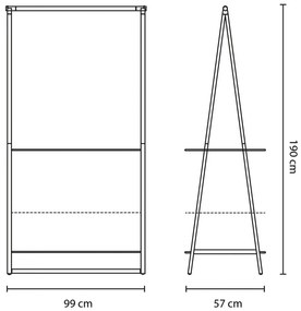 Suport pentru haine negru din oțel Linn – Brabantia