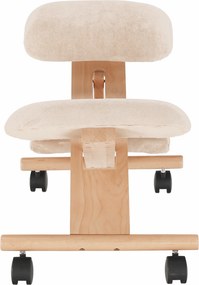 Scaun tip kneeling ergonomic, crem / fag, GROCO