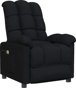 vidaXL Fotoliu de masaj, negru, țesătură