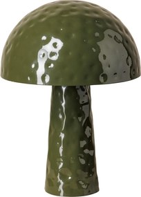 Lampa de masa, din metal, verde, forma de ciuperca, Bossue