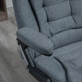 Vinsetto Scaun de Birou Ergonomic, Gri, Înclinabil, Înălțime Ajustabilă, 67x72x110-120cm, Confort Superior | Aosom Romania
