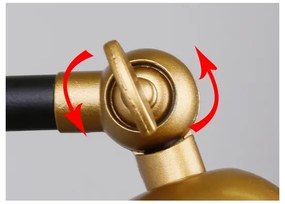 Lampă de perete TRUCK 1xE27/40W/230V aurie/neagră