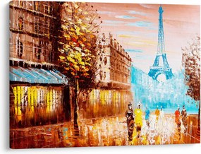 Tablou - Vremea ploioasă și Turnul Eiffel (70x50 cm)