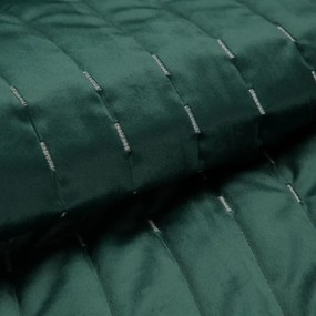 Cuvertură de pat de calitate matlasată, verde smarald