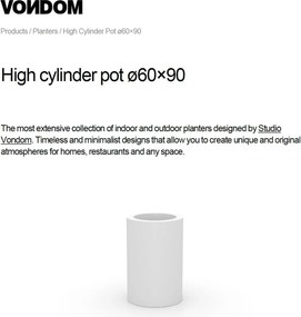 Ghiveci plante design decorativ modern exterior / interior CYLINDER POT 60x90cm