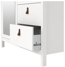 Șifonier alb cu oglindă 102x199x58 cm Madrid – Tvilum