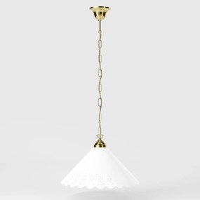 Pendul din alama si abajur ceramic Zefira