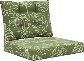 vidaXL Perna pentru canapea de exterior 2 pcs Design cu frunze