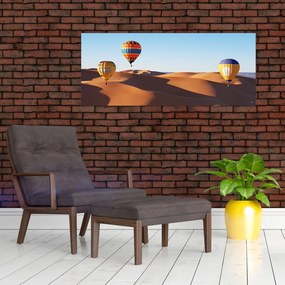 Tablou - baloane zburătoare în deșert (120x50 cm)