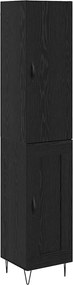 vidaXL Bufet Stejar Negru 34,5 x 34 x 90 cm Lemn compozit